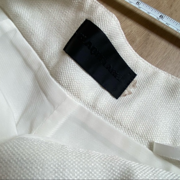 Blaque Label Off-White Textured Wide Leg Trousers - Picture 7 of 9